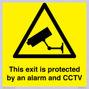 This exit is protected by an alarm and CCTV